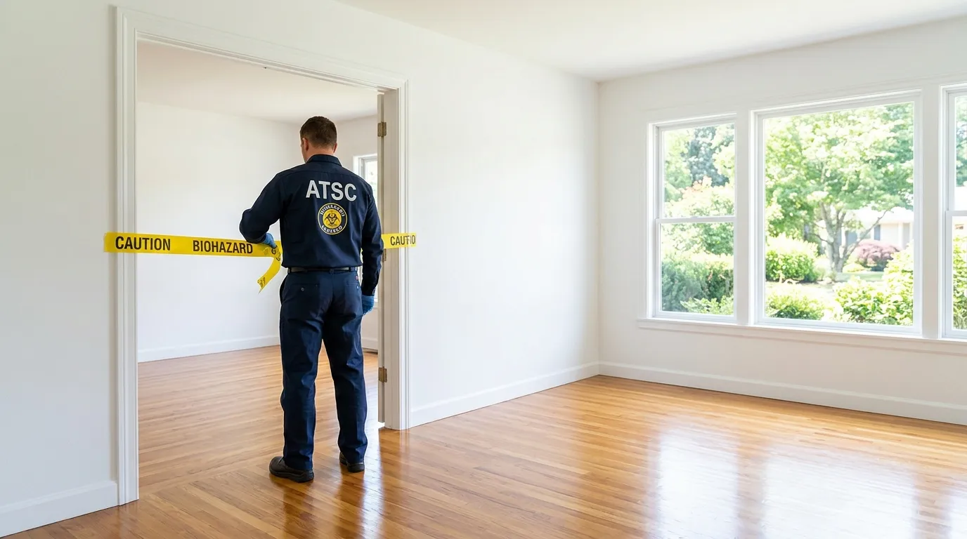 Certified biohazard cleanup crew performing Crime Scene Cleanup in Sugarcreek